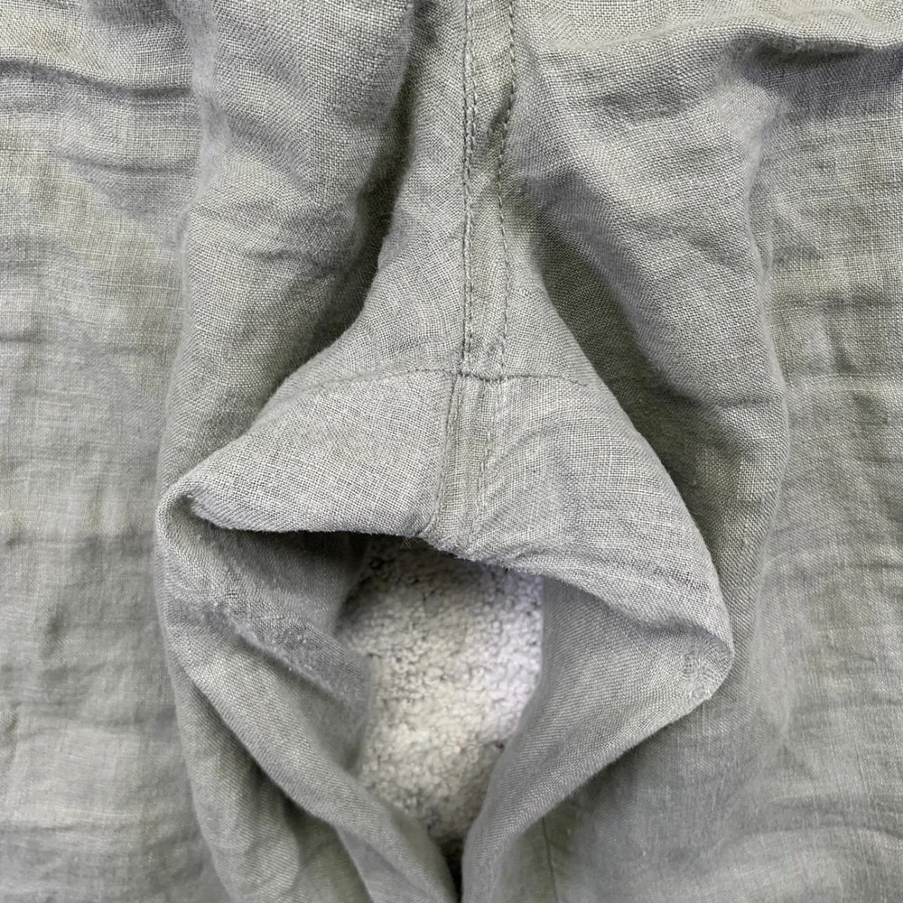 Everlane Pants Womens Medium European‎ Flex Linen Barrel Tapered Crotch Hole - Picture 3 of 12